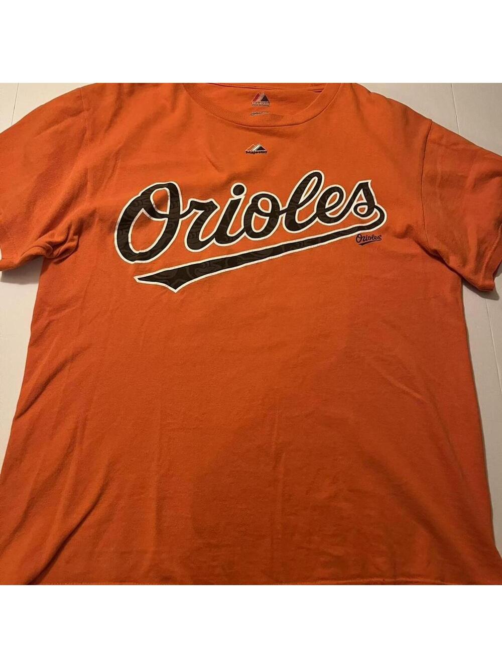 Manny Machado Orioles Majestic MLB T Shirt Orange #13 Baseball Tee M